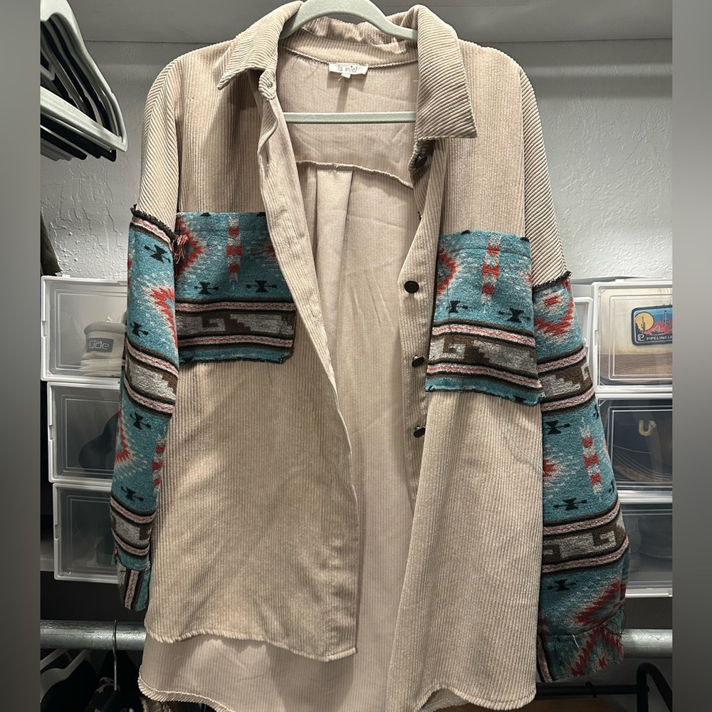 Faux light pink corduroy